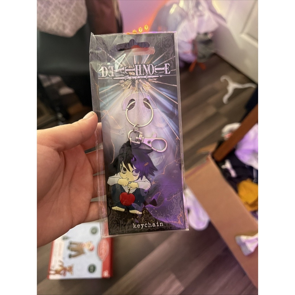 Death Note Anime Chibi SD L with Apple Keychain Official GE Animation GE3987